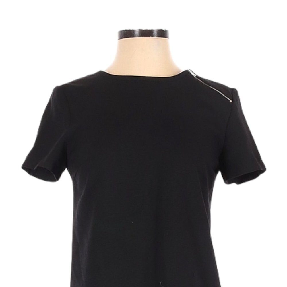 Zara Basic Flowing Box Pleated Mini Shift Dress S… - image 4